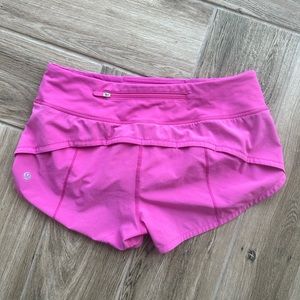 Lululemon speed up short size 4 sonic pink